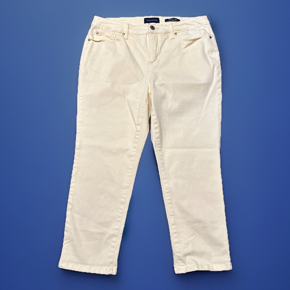 Charter‎ Club Bristol Capri Women's 6 Petite Stretch Yellow